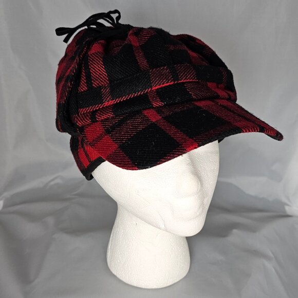 Red Plaid Elmer Fudd Hunting Hat - Picture 1 of 1